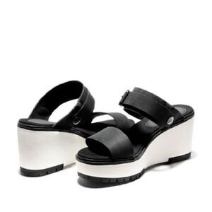 Timberland Women's Koralyn 2 Band Wedge Scandal Black Size 10